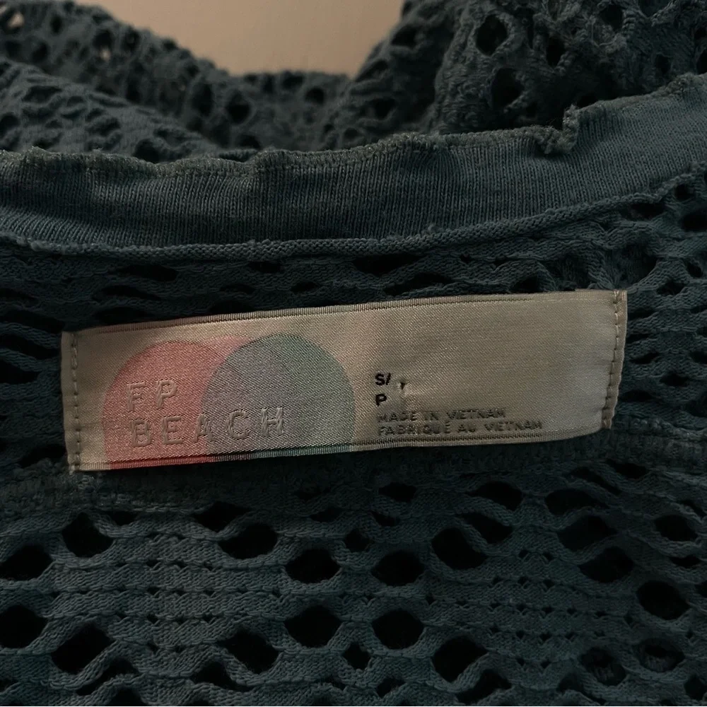 Free People FP Beach Open Knit Crochet High Low Cover Up Dress S 26836 - Picture 8 of 11